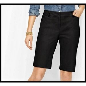 NWT Talbots Bermuda Chino Stretch Shorts Slimming 11" Inseam Size 6 Black NEW